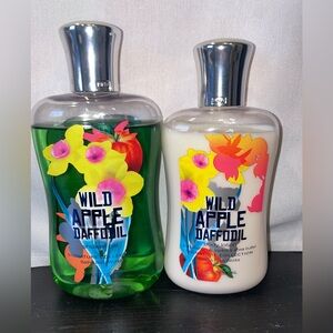 New Bath & Body Works Wild Apple Daffodil Shower Gel and Body Lotion